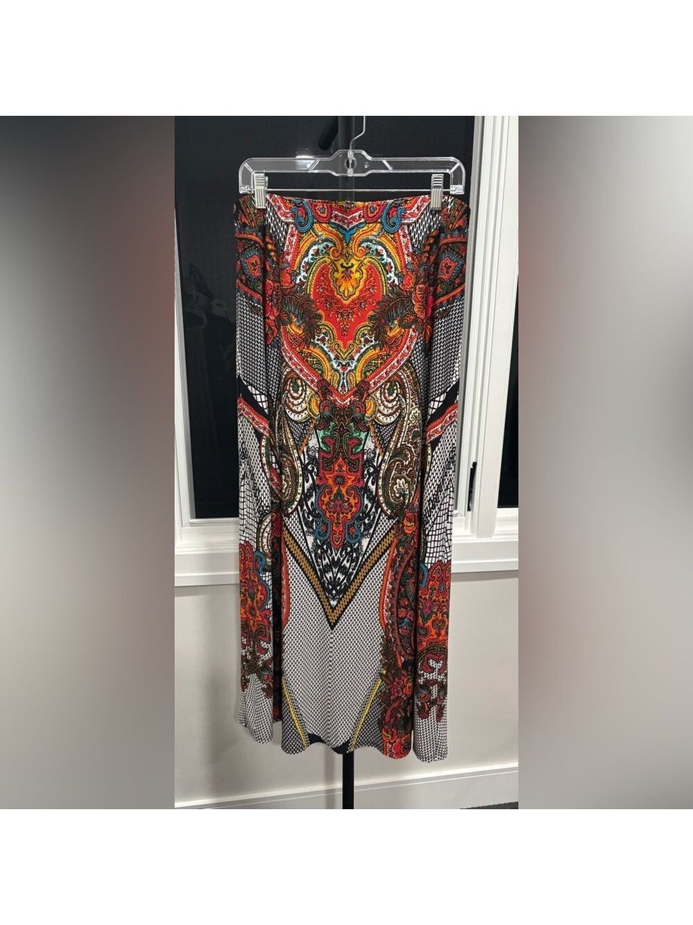 223. ECI New York Colorful Paisley Maxi Skirt